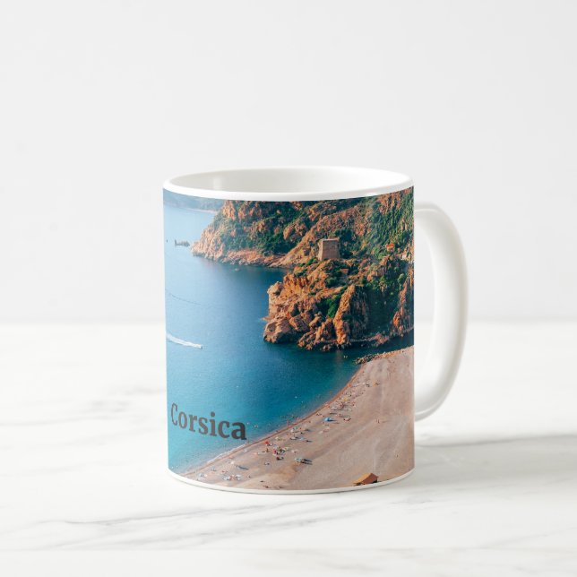 Korsika, Mittelmeerinsel,  Kaffeetasse (VorderseiteRechts)