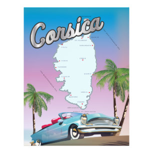 Korsika-Reiseposter Fotodruck