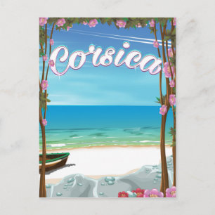 Korsika-Strand-Reiseplakat Postkarte