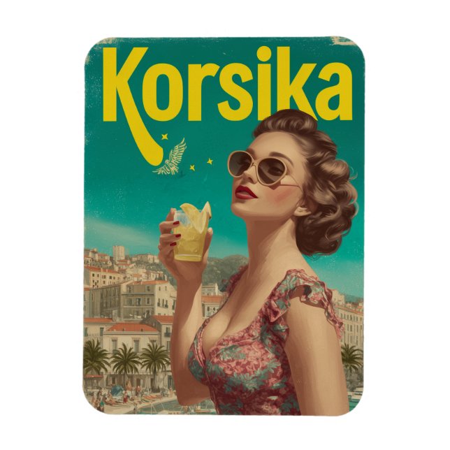 Korsika Vintag Magnet (Vertikal)