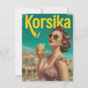 Korsika Vintage Postkarte