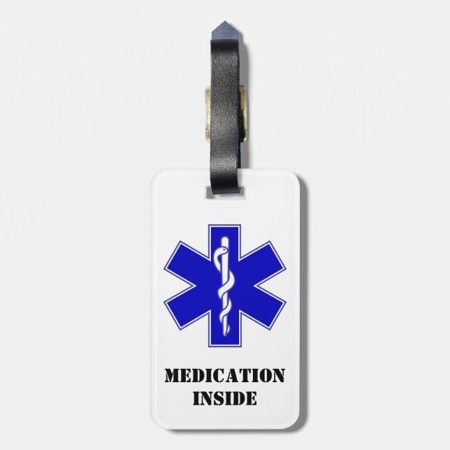 Kortisol Pump Vertikale Medizin Gepäckstück Tag Gepäckanhänger (Rückseite vertikal)