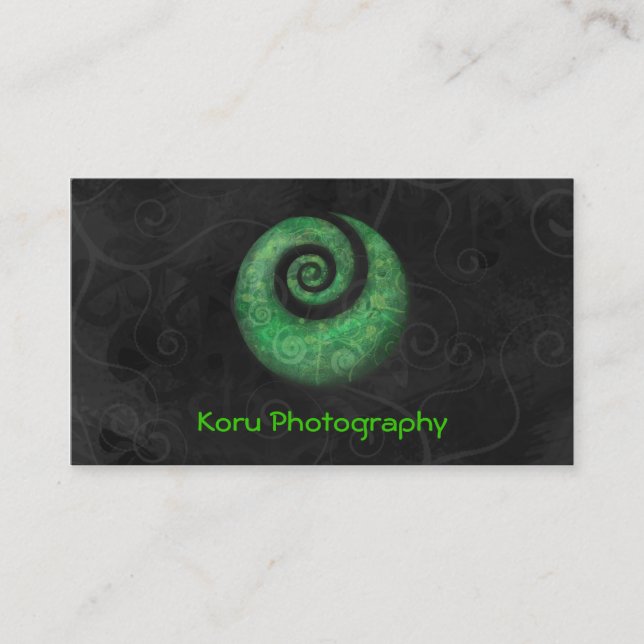 Koru Fotografie Visitenkarte (Vorderseite)