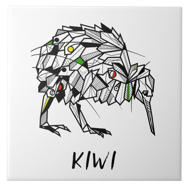 Koru Kiwi Fliese (Vorderseite)
