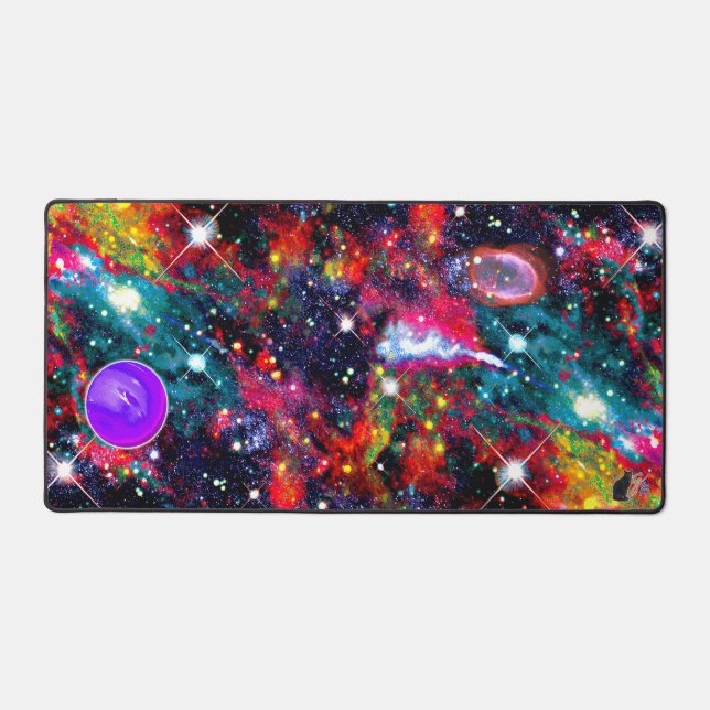 Korusations Crowded Cosmos Desk Mat Schreibtischunterlage (Vorderseite)