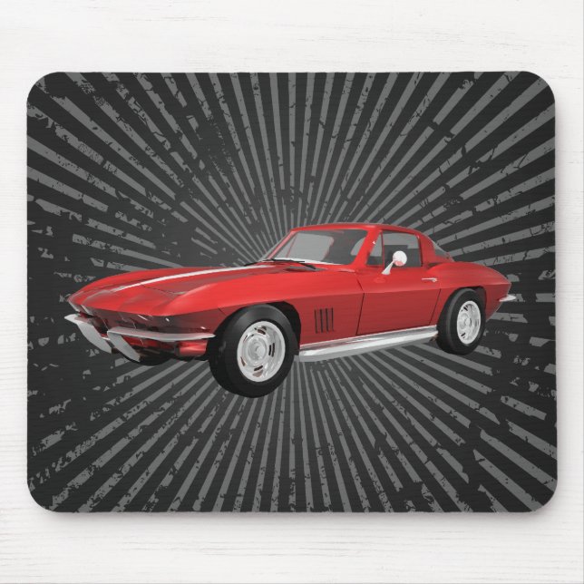Korvette 1967: Sport-Auto: Rotes Ende: Mousepad (Vorne)