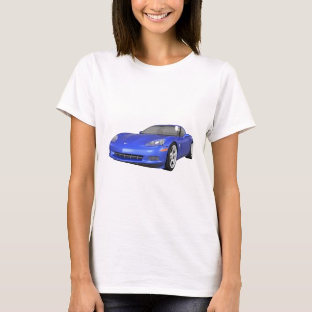 Korvette 2008: Sport-Auto: Blaues Ende: T-Shirt (Vorderseite)