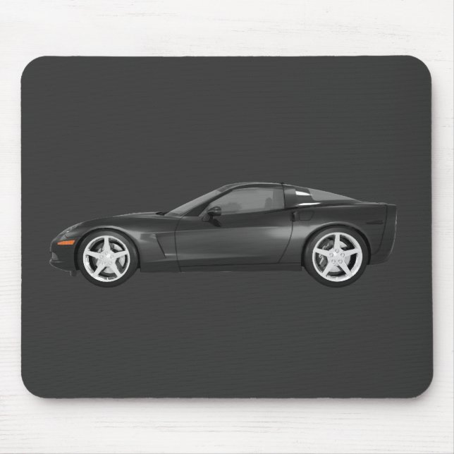 Korvette 2008: Sport-Auto: Schwarzes Ende Mousepad (Vorne)
