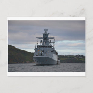 Korvette Braunschweig verankert in Plymouth Postkarte