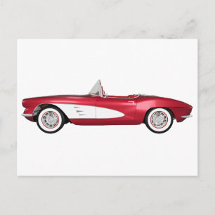 Korvette C1 1961: Candy Apple Finish: Postkarte