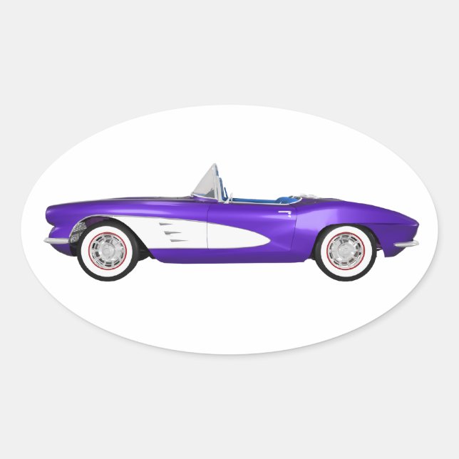Korvette C1 1961: Ovaler Aufkleber (Vorderseite)