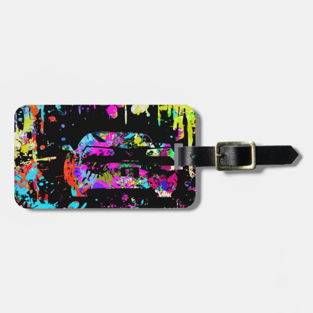 Korvette-Farben-Spritzergraffiti-Effekt Gepäckanhänger (Vorderseite horizontal)