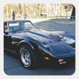 Korvette-Klassiker 1979 Sportscar Quadratischer Aufkleber