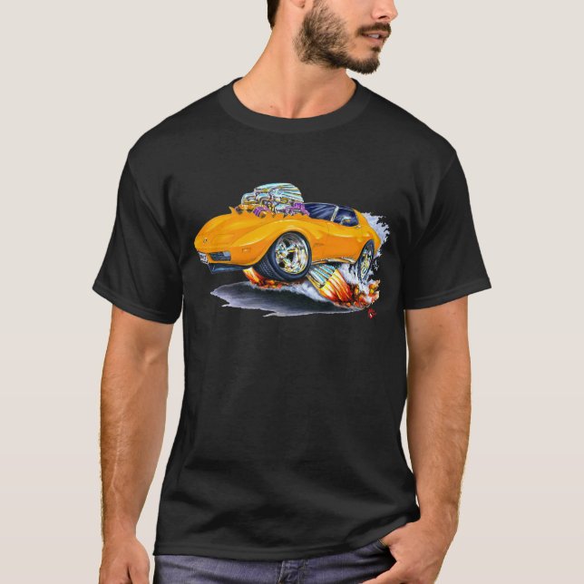 Korvette-Orangen-Auto 1973-76 T-Shirt (Vorderseite)