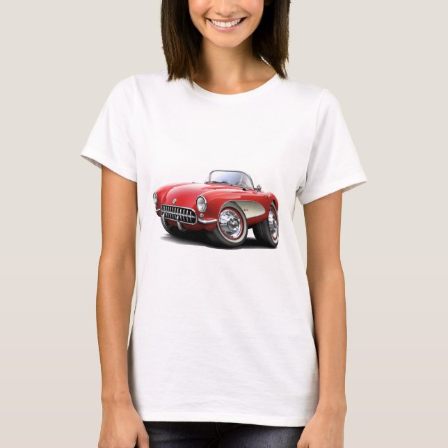 Korvette-Rot-Auto 1956-57 T-Shirt (Vorderseite)