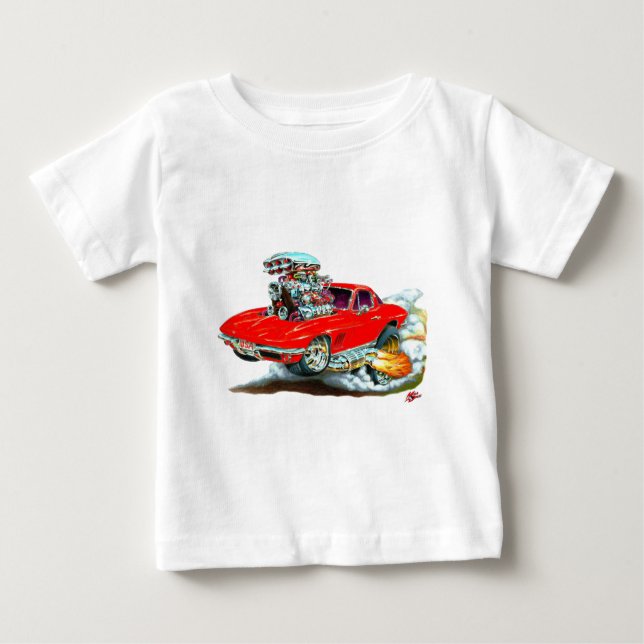 Korvette-Rot-Auto 1966-67 Baby T-shirt (Vorderseite)