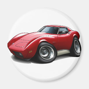 Korvette-Rot-Auto 1973-76 Magnet