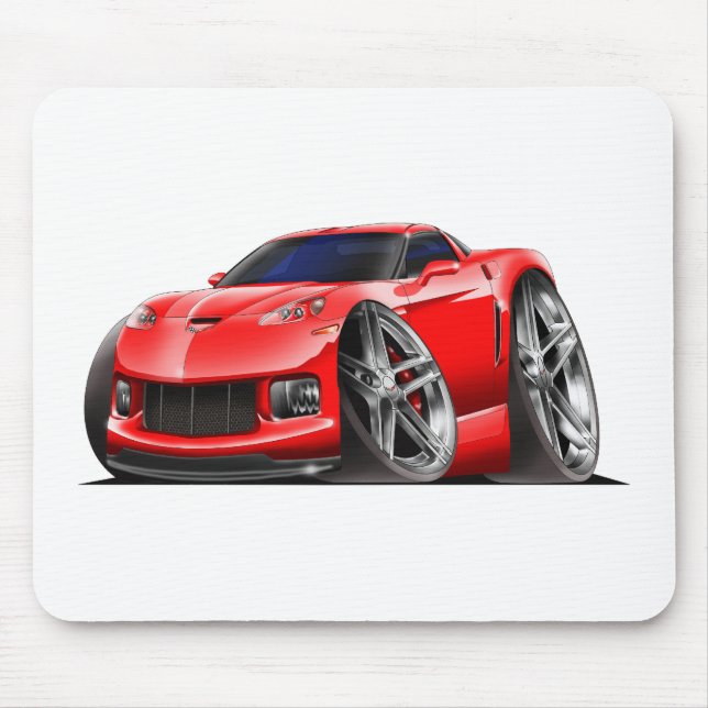 Korvette-Rot-Auto 2005-09 Mousepad (Vorne)