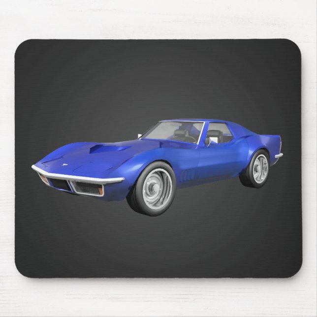 Korvette-Sport-Auto 1970: Blaues Ende: Mousepad (Vorne)