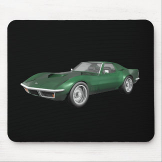 Korvette-Sport-Auto 1970: Grünes Ende Mousepad