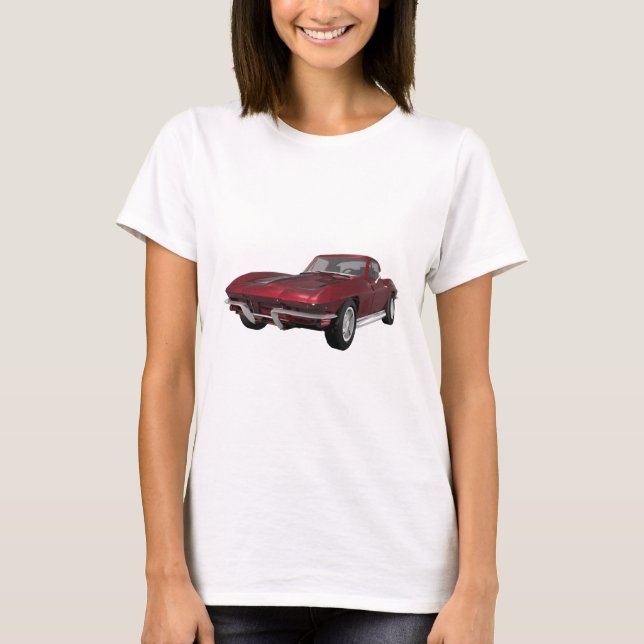 Korvette von 1967: Sportwagen: Candy Apple Finish: T-Shirt (Vorderseite)