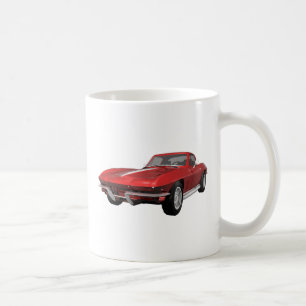 Korvette von 1967: Sportwagen: Red Finish: Kaffeetasse