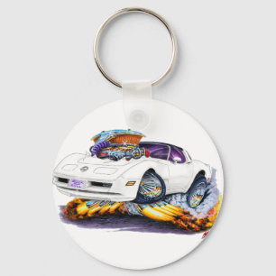 Korvette-Weiß-Auto 1980-82 Schlüsselanhänger