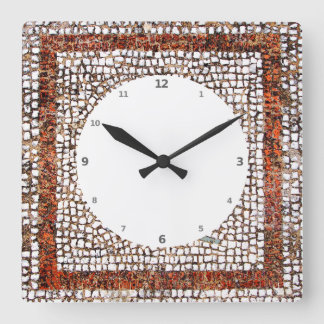Kos Bird Mosaic Quadratische Wanduhr