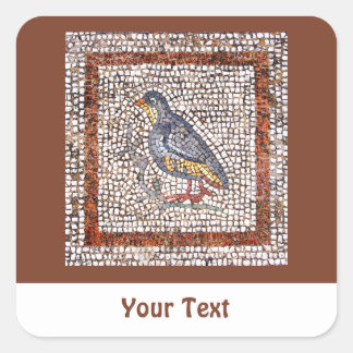 Kos Bird Mosaikblätter aus Stickern Quadratischer Aufkleber
