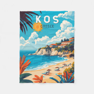 Kos Griechenland Reise Kunst Vintage Fleecedecke