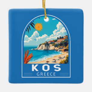 Kos Griechenland Reise Kunst Vintage Keramikornament