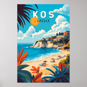 Kos Griechenland Reise Kunst Vintage Poster