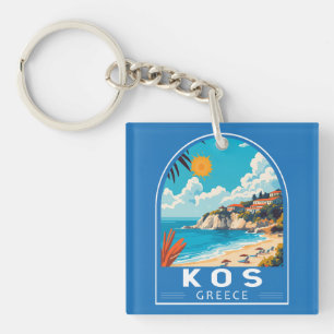 Kos Griechenland Reise Kunst Vintage Schlüsselanhänger