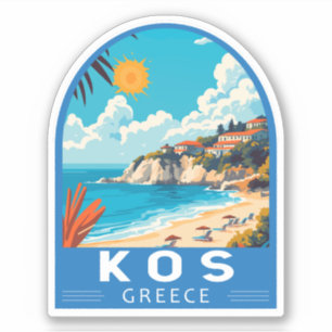 Kos Griechenland Reisen Kunst Vintag Aufkleber