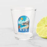 Kos Griechenland Reisen Kunst Vintag Schnapsglas<br><div class="desc">Kos retro Vektordesign. Kos,  eine der Dodekanesinseln Griechenlands,  ist bekannt für seine üppigen Sandstrände. Sie ist reich an griechischen und römischen Sehenswürdigkeiten,  insbesondere in und um Kos Town.</div>
