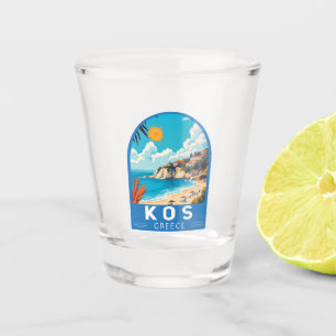 Kos Griechenland Reisen Kunst Vintag Schnapsglas