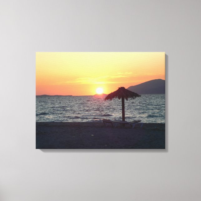KOs Island Greece Mastichari Beach Sunset Leinwand (Vorderseite)