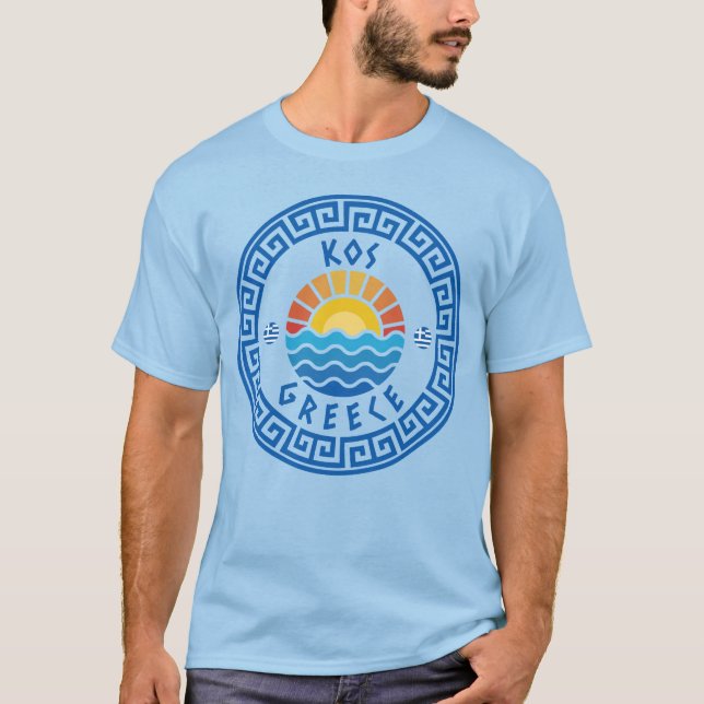 KOS Island, Griechenland - Light Blue Men's T-Shirt (Vorderseite)