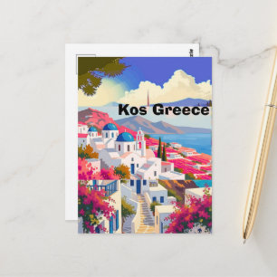 Kos-Reisepostkartenkunst, Kos Griechenland Reiseku Postkarte