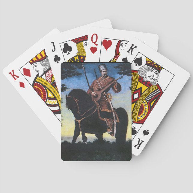 Kosakenbandurist, 1890 spielkarten (Rückseite)