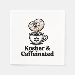 Koscher und koffeinierter jüdischer Kaffee Hanukka Serviette