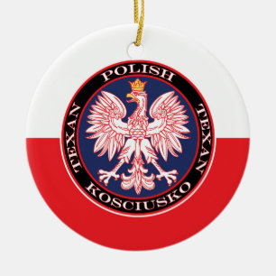 Kosciusko Runde Polnisch Texan Keramik Ornament