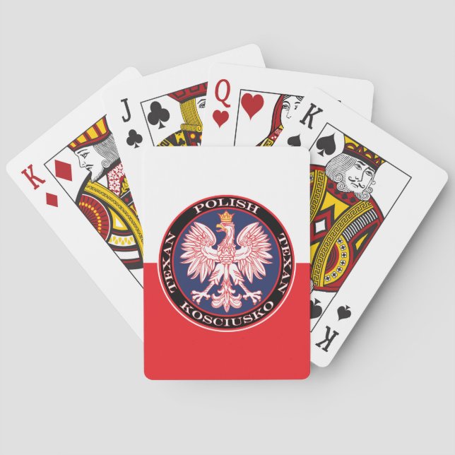 Kosciusko Runde Polnisch Texan Spielkarten (Rückseite)