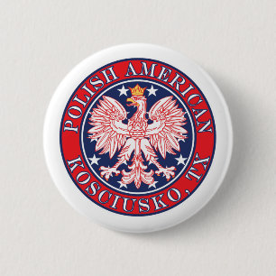 Kosciusko Texas Polnischer Adler Button