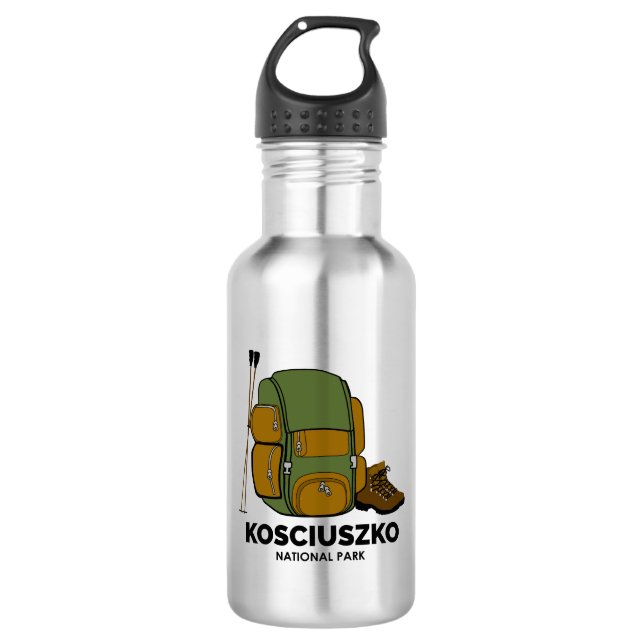 Kosciuszko-Nationalpark-Backpacker Edelstahlflasche (Vorderseite)