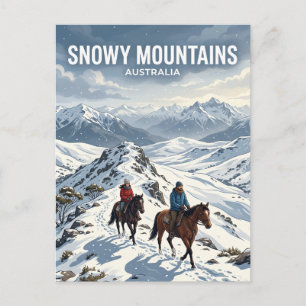 Kosciuszko-Nationalpark (Schneebedeckte Berge) Postkarte