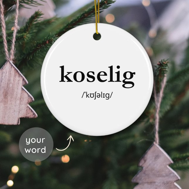 Koselig Wörterbuch Phonetic Nordic Word Scandi Keramik Ornament (Von Creator hochgeladen)