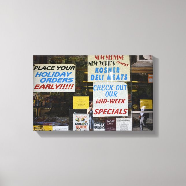 Kosher Deli Meats New York City Fotograf Leinwanddruck (Vorderseite)