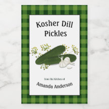 Kosher Dill Pickles Kariert V Food Label