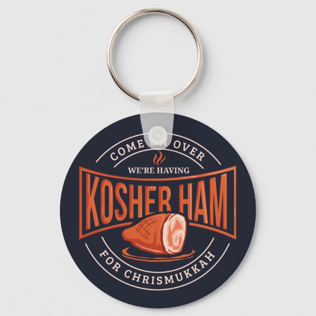 Kosher Ham für Chrismukkah Hanukkah Schlüsselanhänger (Vorderseite)